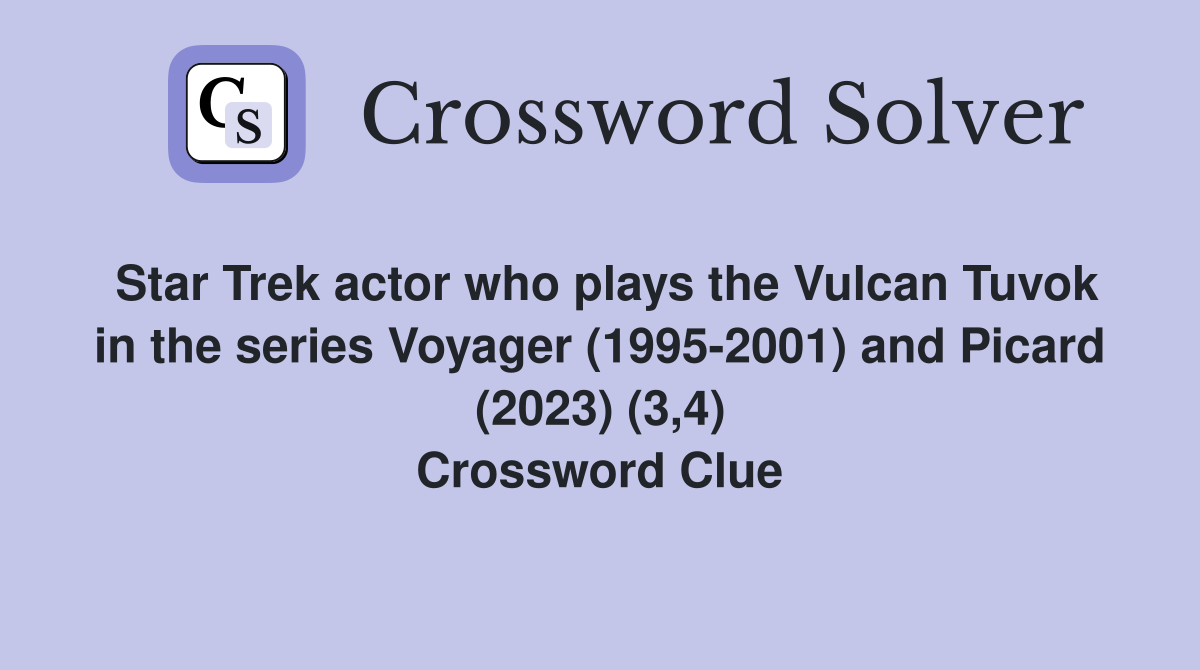 vulcan related star trek crossword clue